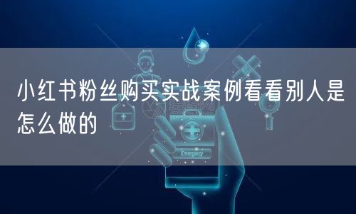 小红书粉丝购买实战案例看看别人是怎么做的