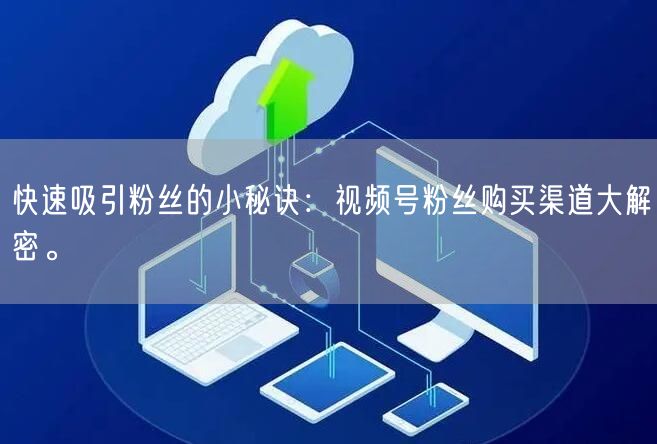 快速吸引粉丝的小秘诀:视频号粉丝购买渠道大解密。