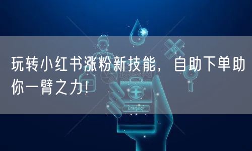 玩转小红书涨粉新技能,自助下单助你一臂之力!