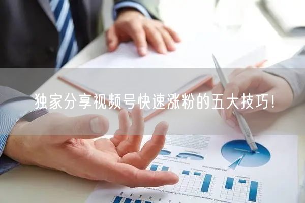 独家分享视频号快速涨粉的五大技巧！